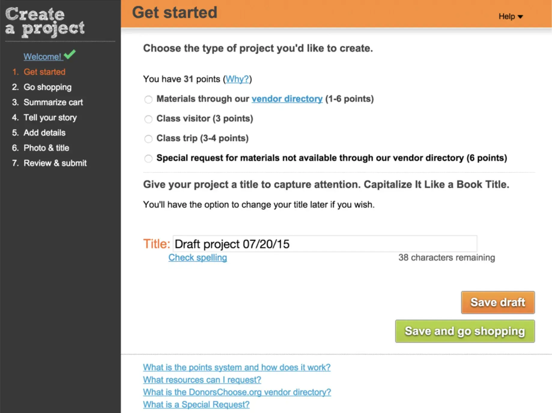 BEFORE: Screenshot of the original design